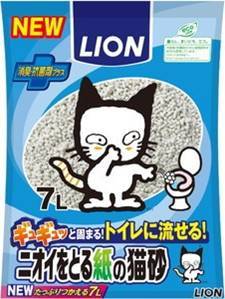 LION Наполнитель для кошачьего туалета бумажный с дезодорирующим эффектом 7 л