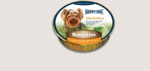 Хэппи Дог консервы для собак паштет индейка 16 шт по 125 гр (НФКЗ)&nbsp;
