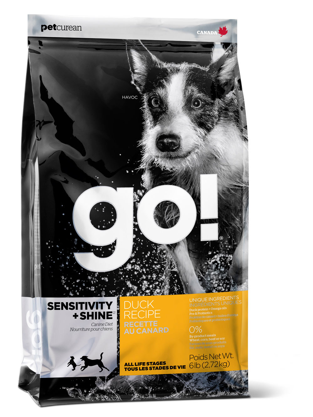 GO! Sensitivity + Shine Duck Dog Recipe беззерновой для щенков и собак с цельной уткой и овсянкой 11,35 кг&nbsp;