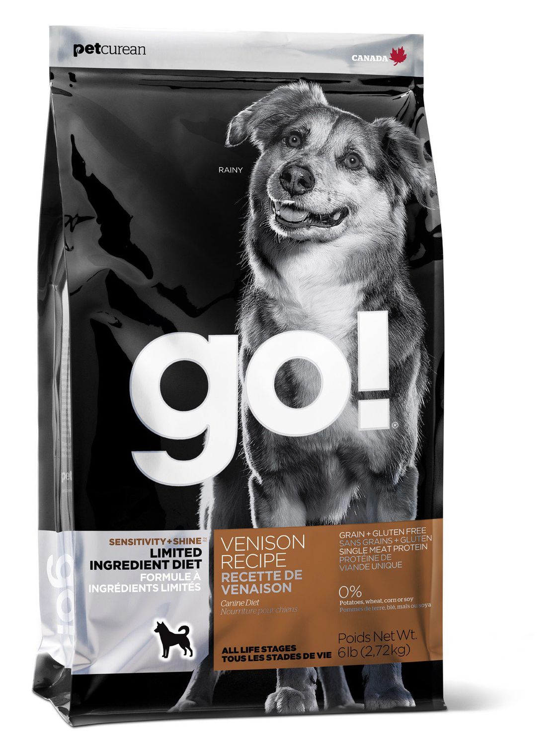 GO! Sensitivity + Shine Venison Dog Recipe беззерновой для щенков и собак с чувствительным пищеварением со свежей олениной 11,35 кг&nbsp;
