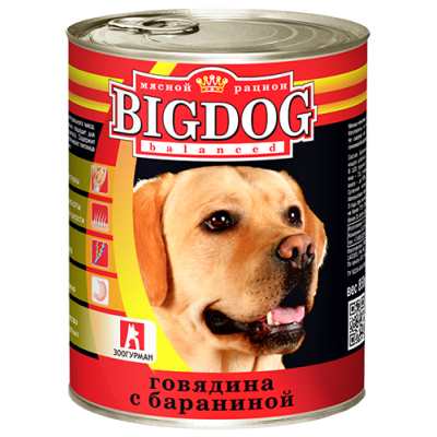 BIG DOG говядина с бараниной 850 г