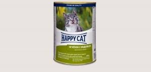 Хэппи Кэт консервы кошек ягненок и индейка кусочки в желе 24 шт по 400 гр&nbsp;
