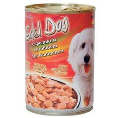 Эдель Дог консервы для собак нежные кусочки в соусе телятина кролик 24 шт по 400 гр&nbsp;