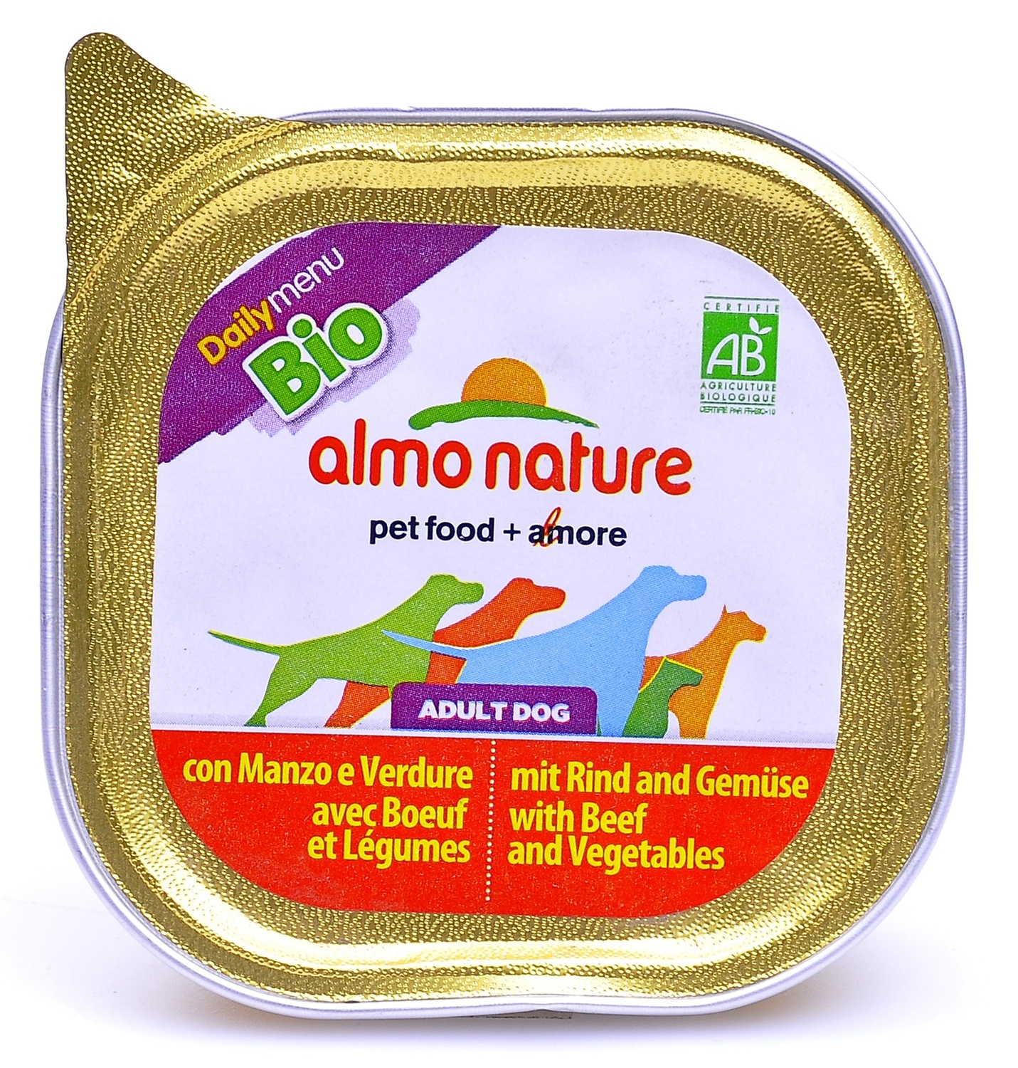 Almo nature (алмо натур) daIlymenu консервы для собак паштет с говядиной и овощами 32 шт по 100 гр&nbsp;