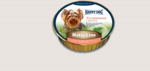 Хэппи Дог консервы для собак паштет телятина рис 16 шт по 125 гр (НФКЗ)&nbsp;