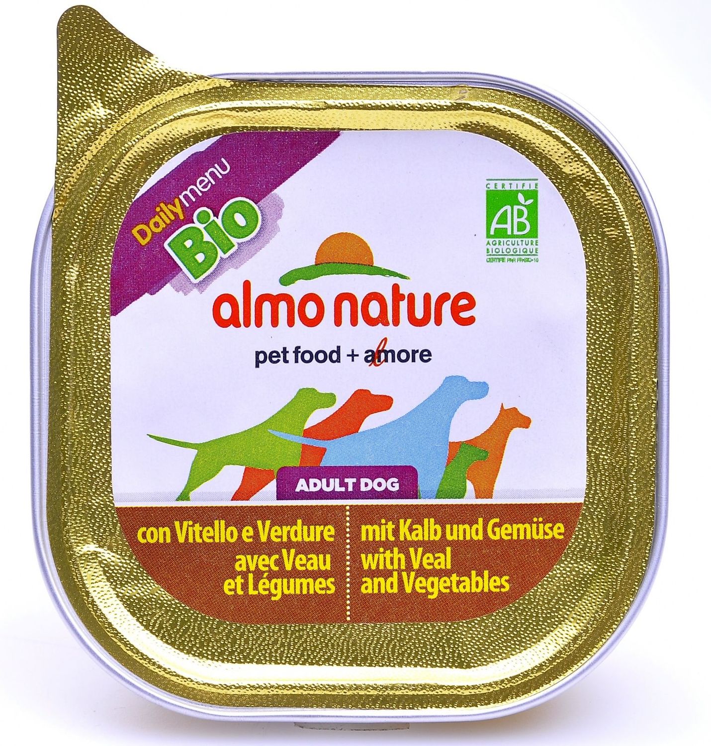Almo nature (алмо натур) daIlymenu консервы для собак паштет с телятиной и овощами 32 шт по 100 гр&nbsp;